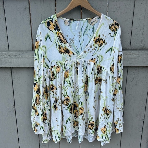 Free People Tops - Free People Floral Bella Tunic Top Bohemian Cottagecore Festival Sz XS